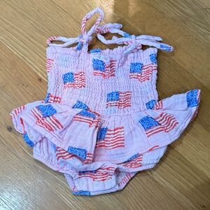 Angel Dear Patriotic Pink Baby Romper